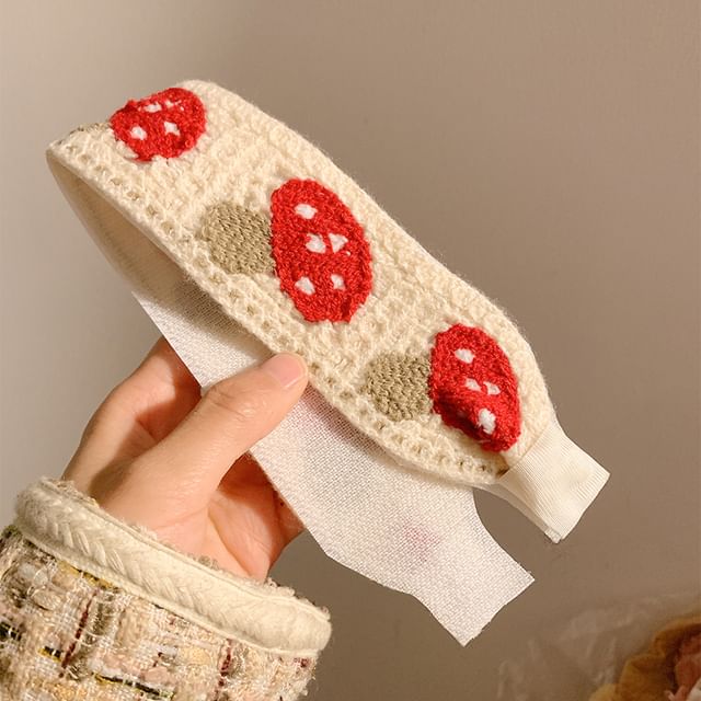 Patterned Crochet Headband Wide