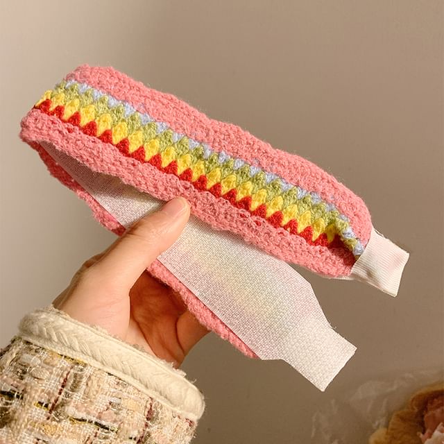 Patterned Crochet Headband Wide