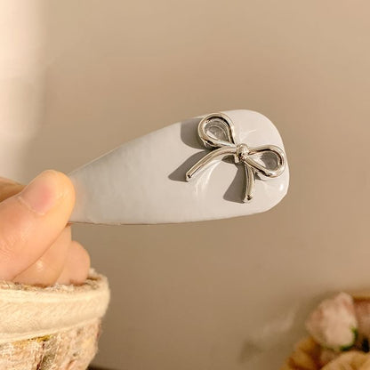 Faux Leather Clip Bow Hair