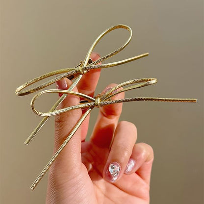 クリップヘアセット メタリックリボン