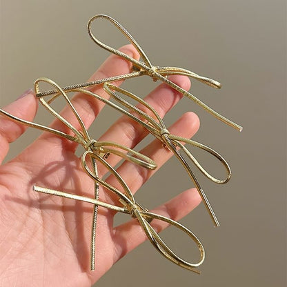 クリップヘアセット メタリックリボン