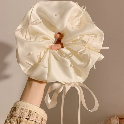 Plain Scrunchie Bow Satin