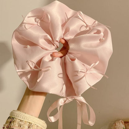 Plain Scrunchie Bow Satin