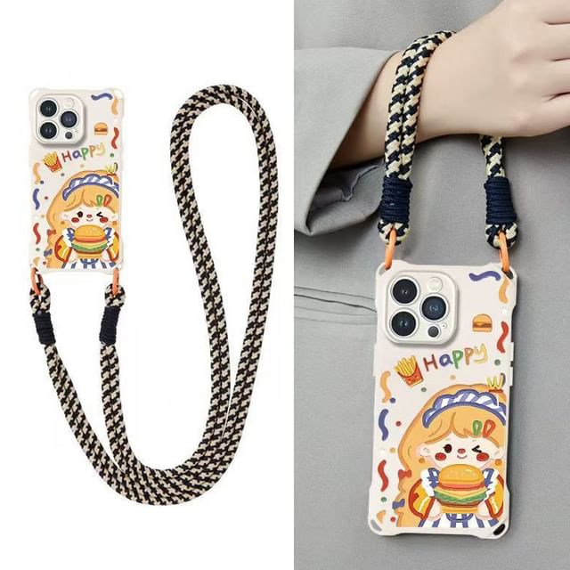Case Strap Girl / Set Lanyard Phone Burger