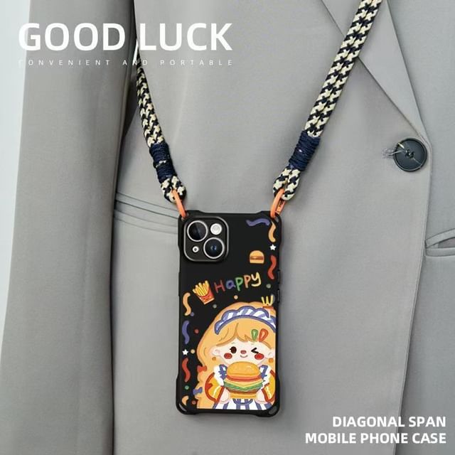 Case Strap Girl / Set Lanyard Phone Burger