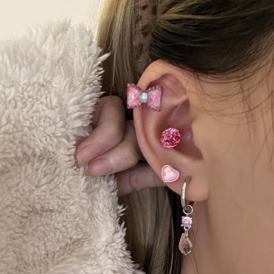 Bow Rose Ohrring Legierung