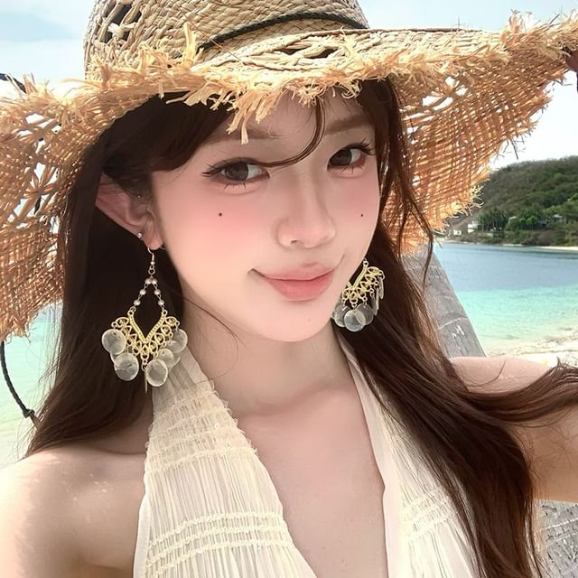 Ohrring Shell Disc Legierung Kronleuchter