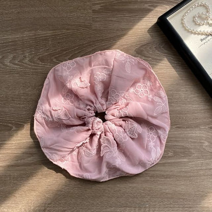 Scrunchie Butterfly Embroidered