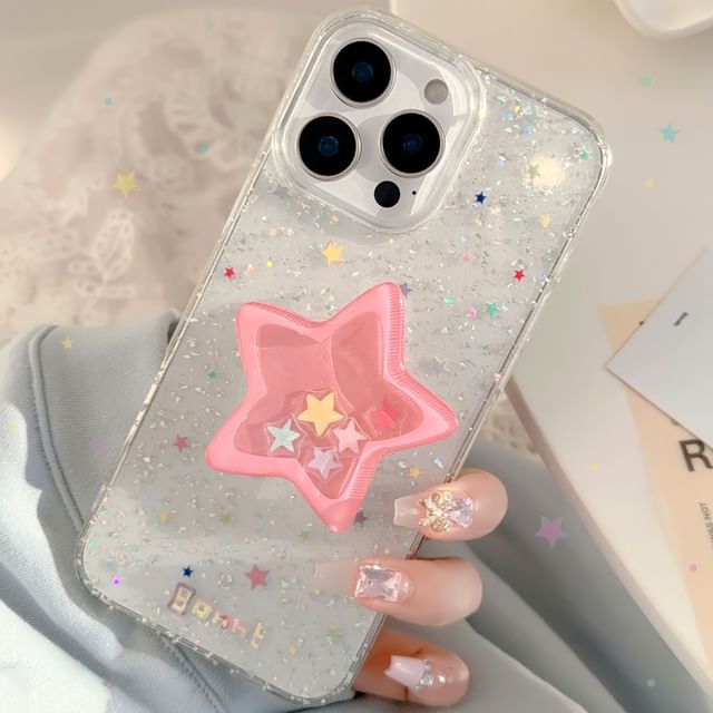 Hülle Handy Glitzer Stern