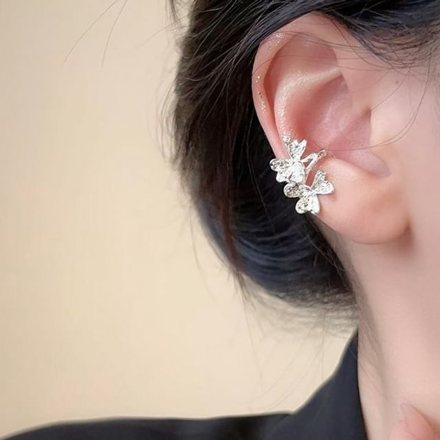 Leaf Rhinestone Cuff Ear
