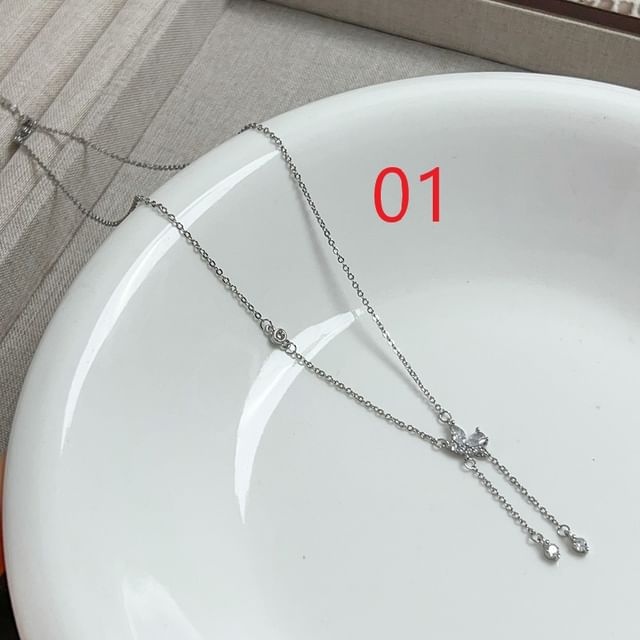 ネックレス ラリアット バタフライ