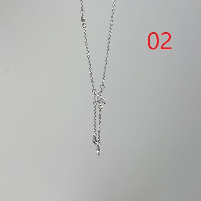 ネックレス ラリアット バタフライ