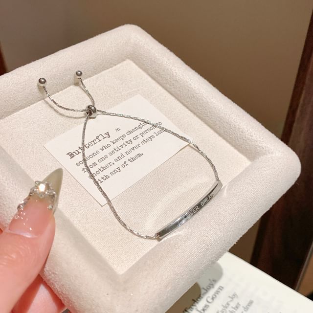 Schriftzug Armband Metall