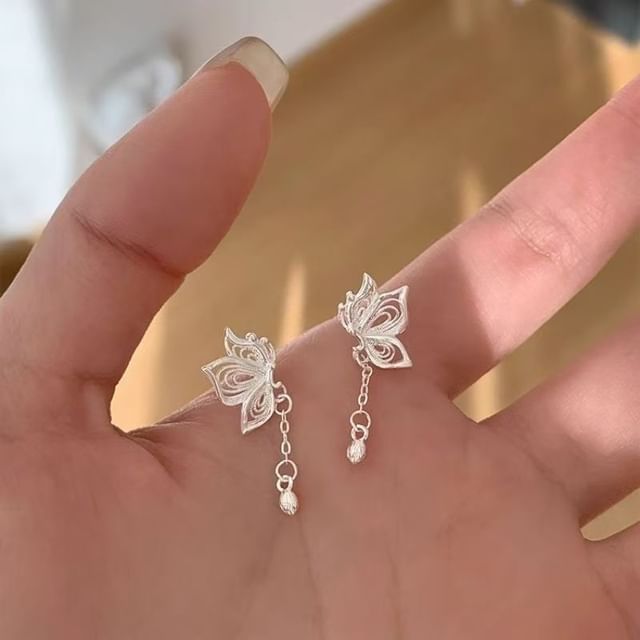 Butterfly Earring Drop Alloy