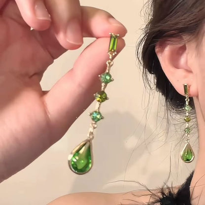 Legierung Dangle Faux Drop Ohrring Kristall