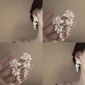 Pearl Alloy Faux Dangle Earring Floral