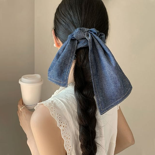 Bow Scrunchie Denim