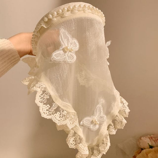 Headband Lace Butterfly Trim Applique