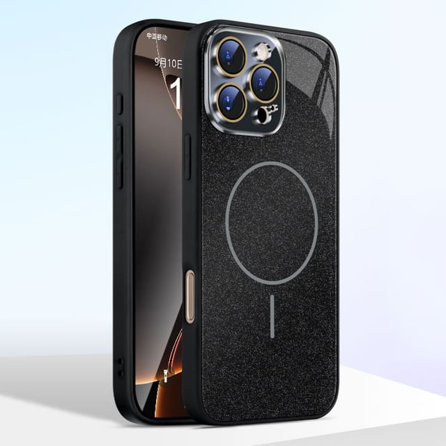 Case with MagSafe) Magnetic Glitter (Compatible iPhone