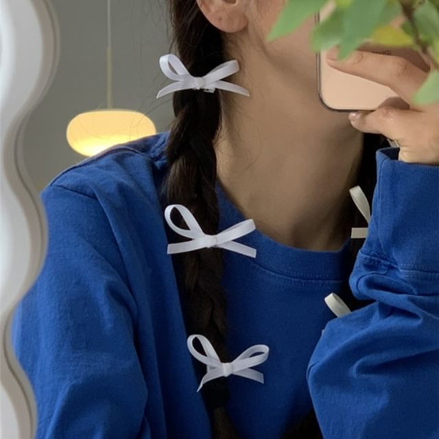 クリップ3：シンプルなリボンヘアセット