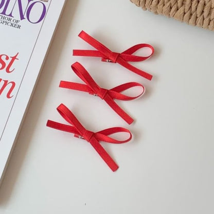 クリップ3：シンプルなリボンヘアセット