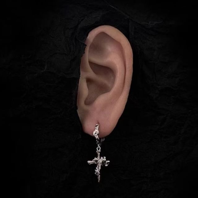 Earring Cross Alloy Drop