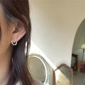 Silver Leverback Sterling Heart Stud Ear