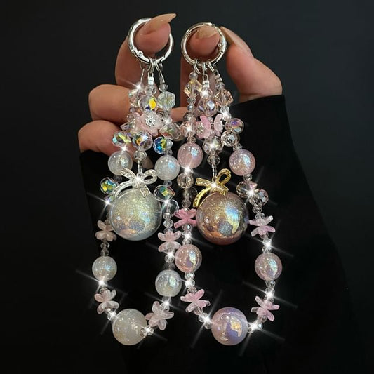 with Phone Lanyard Pearl Faux Pad