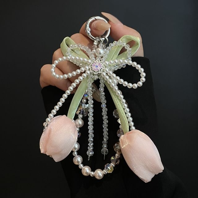 with Faux Pad Lanyard Pearl Phone