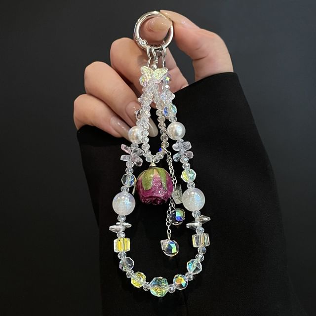 Lanyard Phone with Beaded Pad