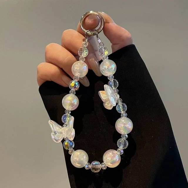 Lanyard Telefon Perlen Schmetterling