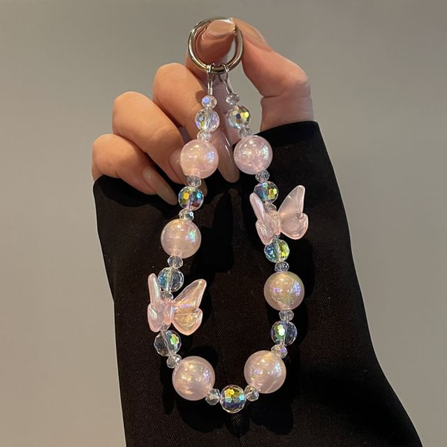 Lanyard Telefon Perlen Schmetterling