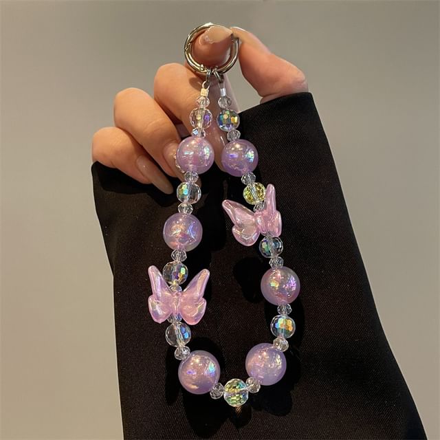 Lanyard Telefon Perlen Schmetterling