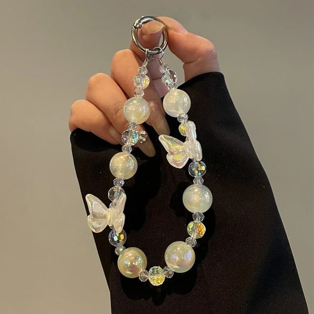 Lanyard Telefon Perlen Schmetterling