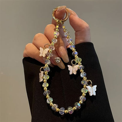 Beaded Butterfly Lanyard Phone