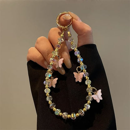 Beaded Butterfly Lanyard Phone