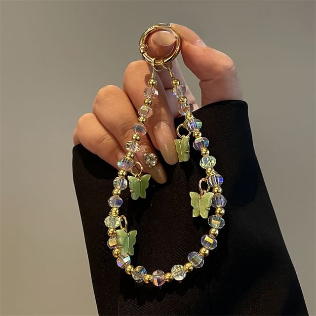 Beaded Butterfly Lanyard Phone