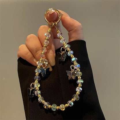 Beaded Butterfly Lanyard Phone