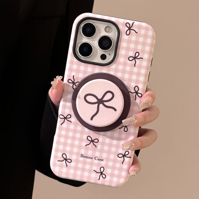 Plaid Magnetic Phone Case - Compatible with iPhone and MagSafe