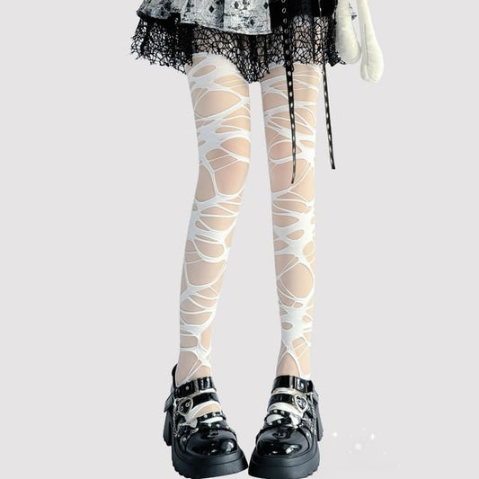 Tights Plain Distressed