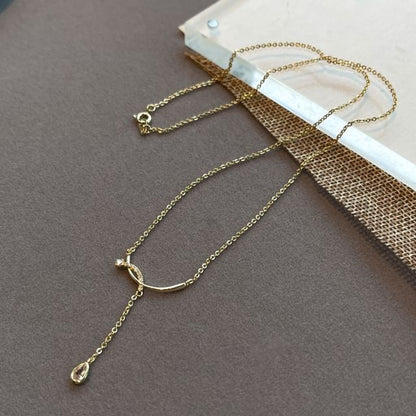 ネックレス ラインストーン ペンダント