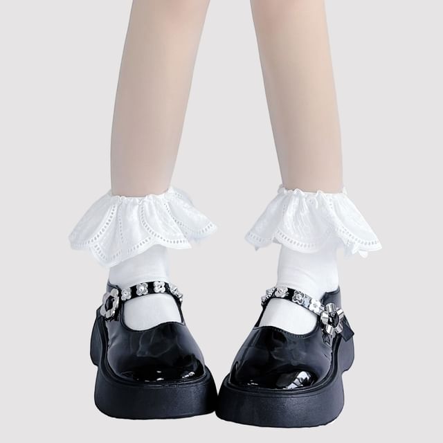 Lace (Various Trim High Socks Knee Designs)