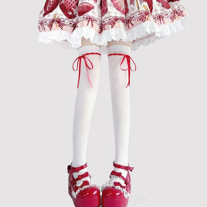 Over-The-Knee Bow Socks