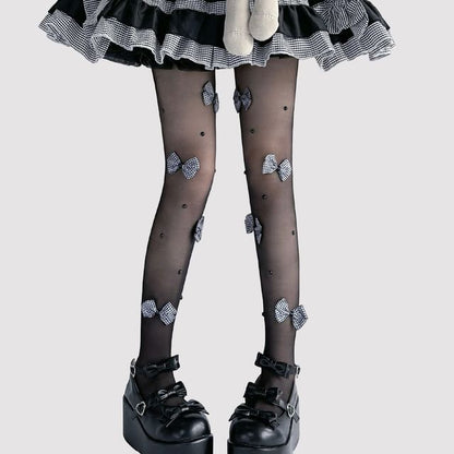 Sheer Bow Tights