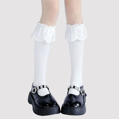 Spitze (verschiedene Designs für hohe Kniestrümpfe mit Besatz)