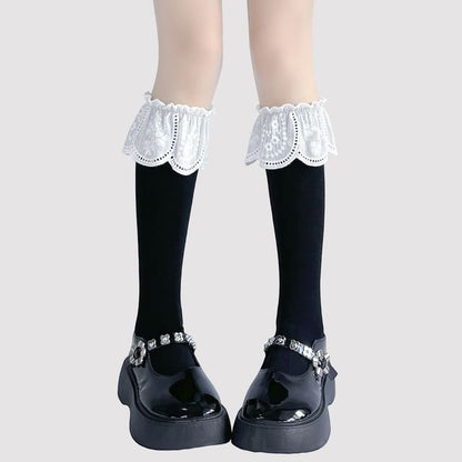 Spitze (verschiedene Designs für hohe Kniestrümpfe mit Besatz)