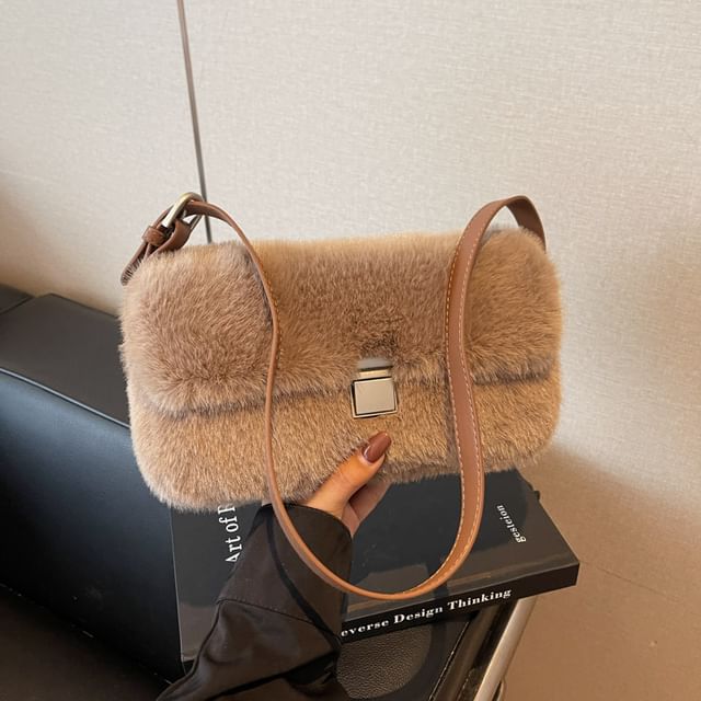 Flap Faux Fur Shoulder Bag