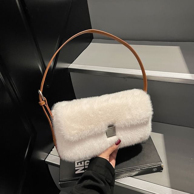 Flap Faux Fur Shoulder Bag