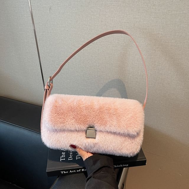 Flap Faux Fur Shoulder Bag