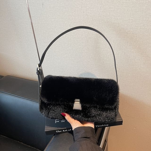 Flap Faux Fur Shoulder Bag